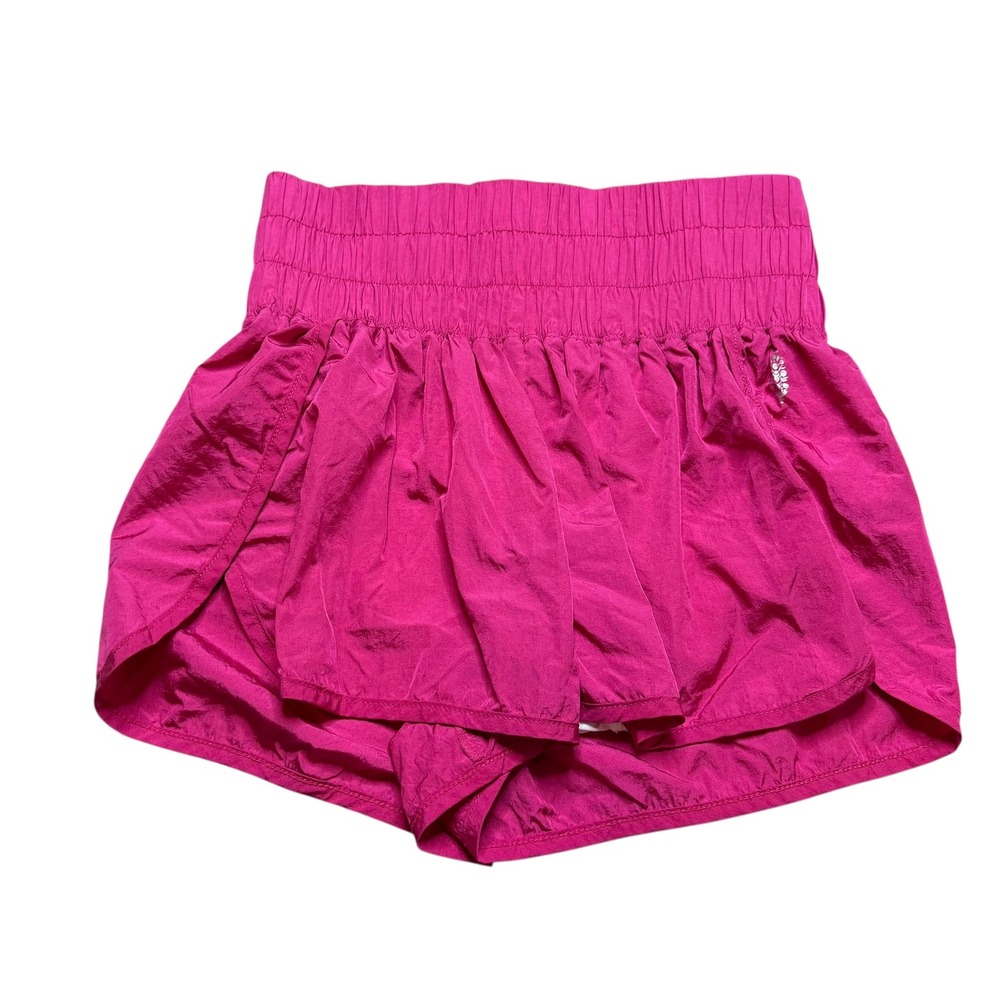 FREE PEOPLE Movement The Way Home Shorts Pink High Waisted‎ Athletic Women M